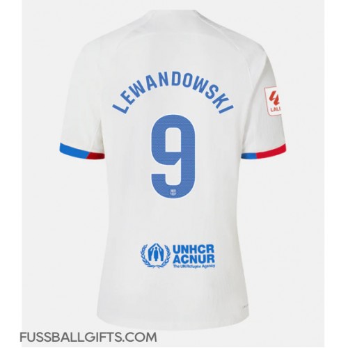 Barcelona Robert Lewandowski #9 Fußballbekleidung Auswärtstrikot 2023-24 Kurzarm